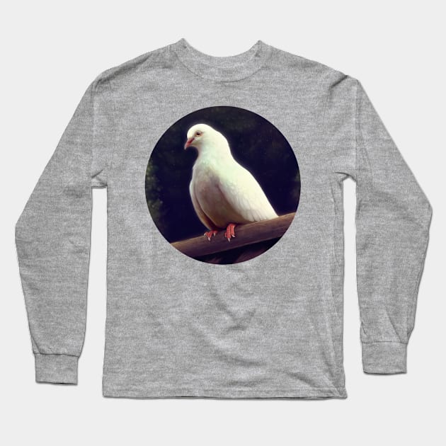 White Pigeon Long Sleeve T-Shirt by DoomedDreamer